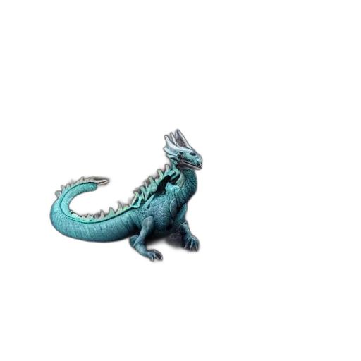 dragon, creature, animal, staff transparent PNG cut-out