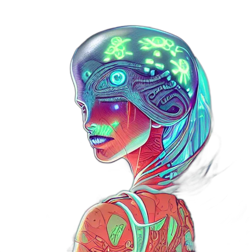 robot, mask, face, creature transparent PNG cut-out