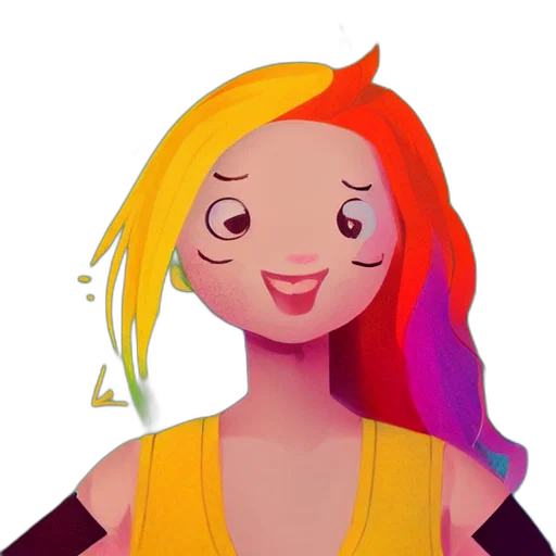 hair, face, staff, jewelry transparent PNG cut-out
