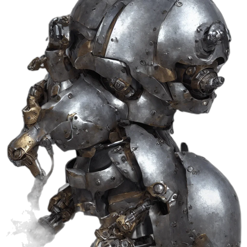 robot, weapon, mask, concept art transparent PNG cut-out