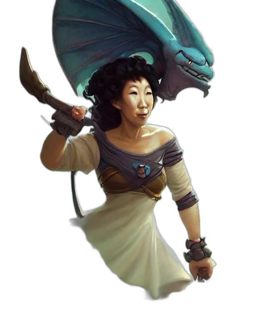 dragon, staff, weapon, umbrella transparent PNG cut-out