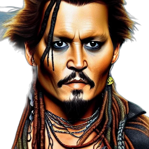 face, photorealistic, comic book art, fantasy art transparent PNG cut-out