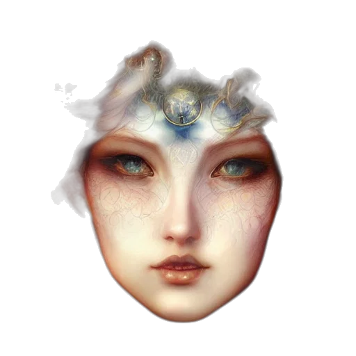 mask, face, crown, jewelry transparent PNG cut-out