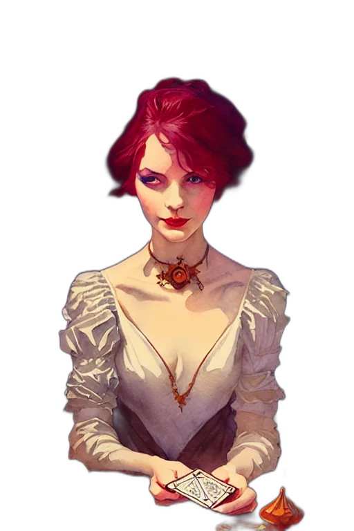 dress, jewelry, crown, staff transparent PNG cut-out