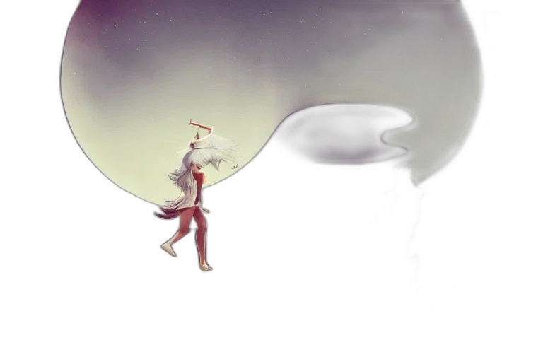 mask, staff, umbrella, creature transparent PNG cut-out
