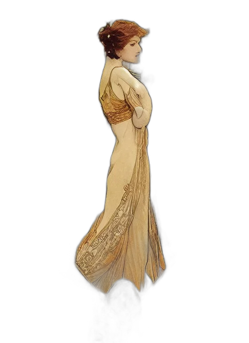 dress, staff, crown, jewelry transparent PNG cut-out