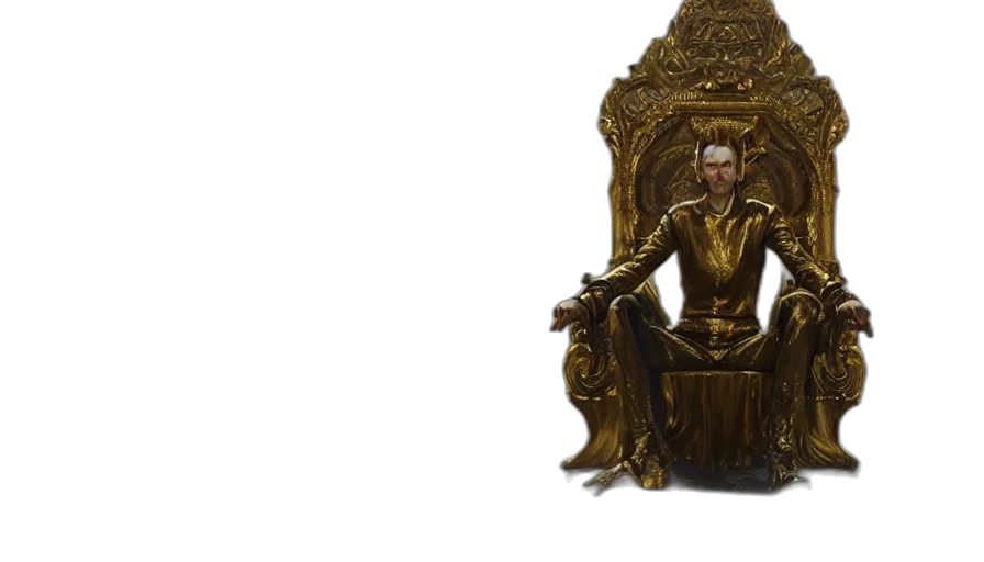 crown, furniture, concept art, 3d render transparent PNG cut-out