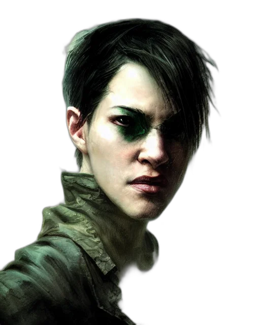 face, jacket, photorealistic, concept art transparent PNG cut-out