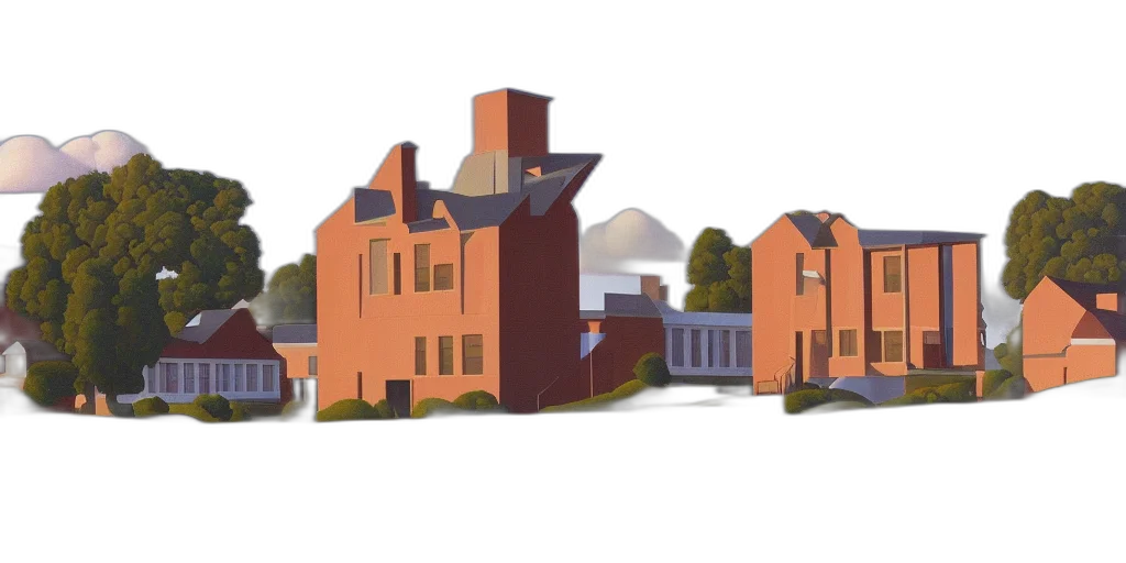 building, concept art, 3d render, pixel art transparent PNG cut-out
