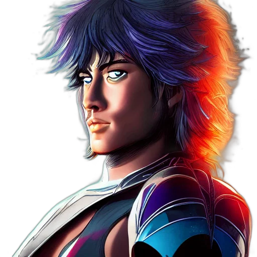 hair, face, jacket, concept art transparent PNG cut-out
