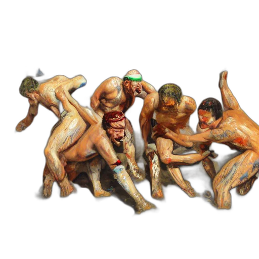 concept art, oil painting, photorealistic, 3d render transparent PNG cut-out
