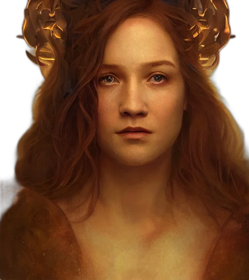 crown, face, jewelry, fantasy art transparent PNG cut-out