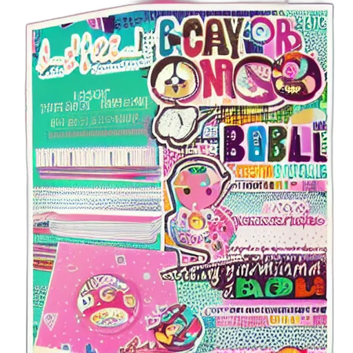 neon, colorful, pastel, scrapbook transparent PNG cut-out