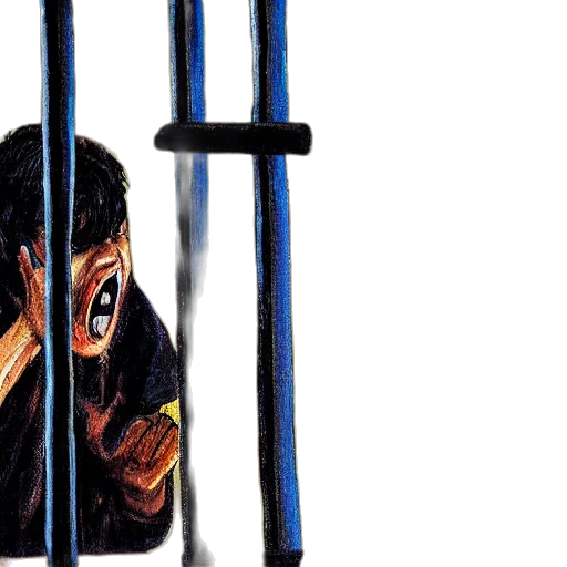 screaming, prisoner, holding, prison transparent PNG cut-out