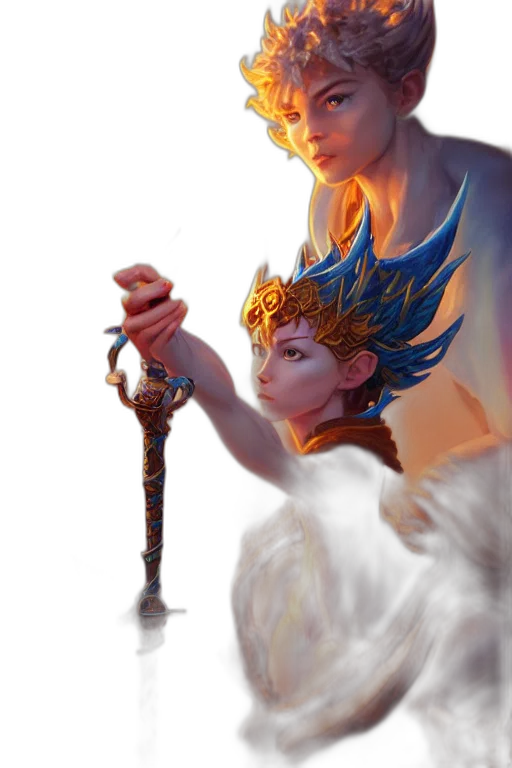 staff, sword, crown, jewelry transparent PNG cut-out