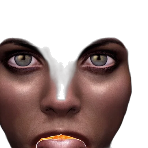 face, mask, jewelry, photorealistic transparent PNG cut-out