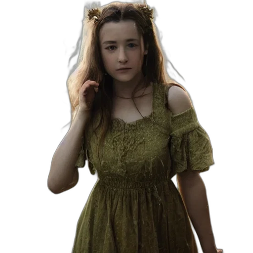 dress, face, hair, crown transparent PNG cut-out