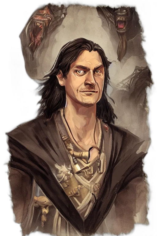 face, staff, dragon, fantasy art transparent PNG cut-out