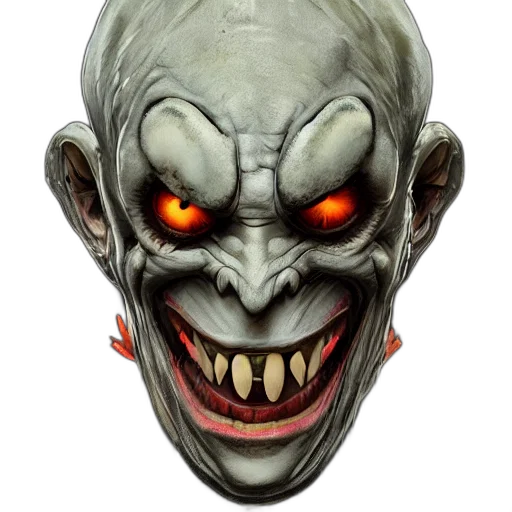 face, mask, creature, concept art transparent PNG cut-out