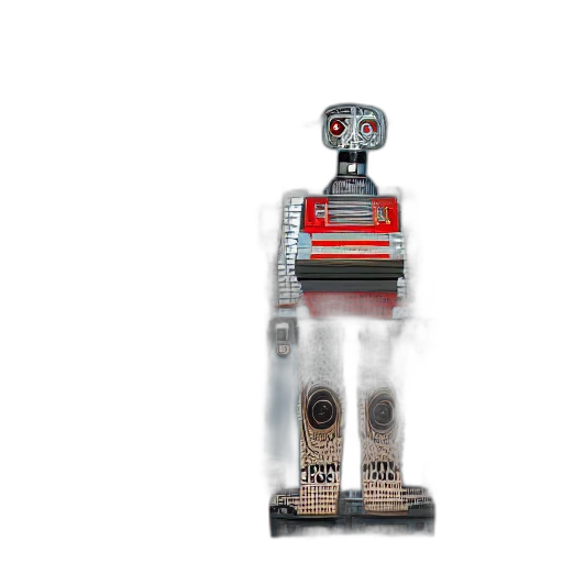 robot, staff, 3d render, concept art transparent PNG cut-out