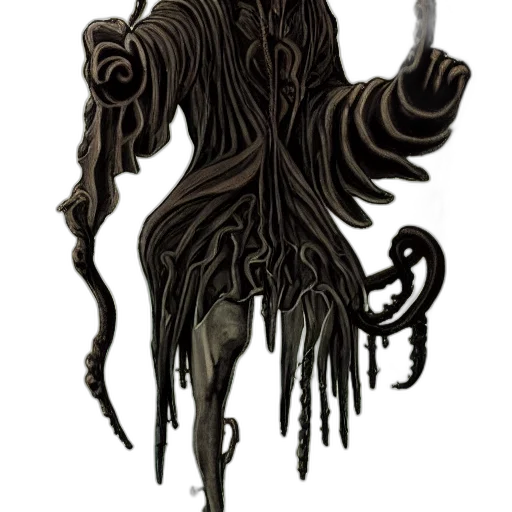 creature, staff, hair, mask transparent PNG cut-out