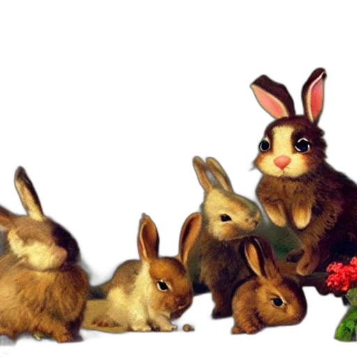 animal, photorealistic, concept art, oil painting transparent PNG cut-out