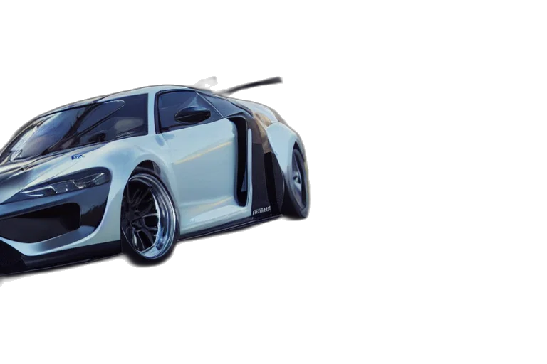 car, robot, weapon, 3d render transparent PNG cut-out