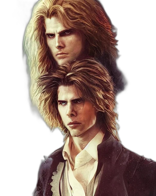 hair, jacket, face, comic book art transparent PNG cut-out