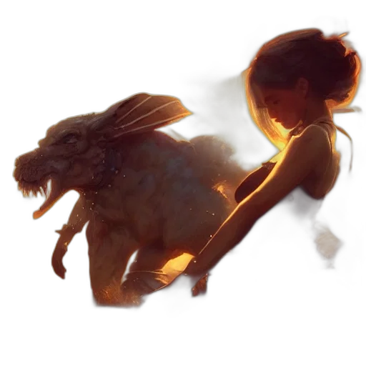 dragon, creature, animal, hair transparent PNG cut-out