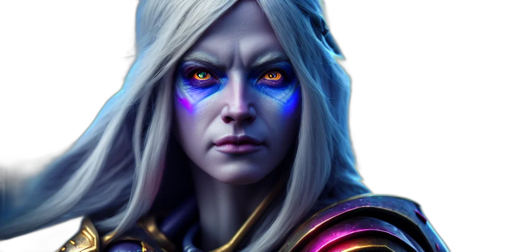 face, fantasy art, concept art, comic book art transparent PNG cut-out