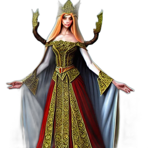 crown, dress, fantasy art, concept art transparent PNG cut-out
