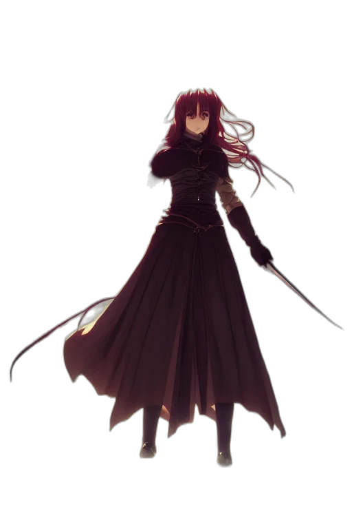 dress, staff, sword, weapon transparent PNG cut-out