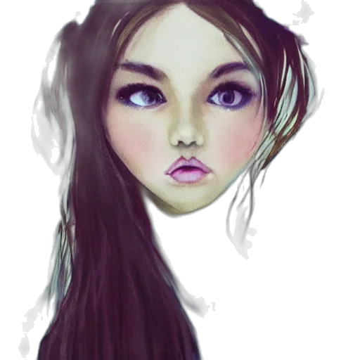 face, mask, hair, creature transparent PNG cut-out