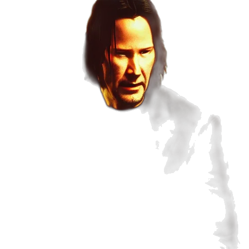face, mask, hair, weapon transparent PNG cut-out