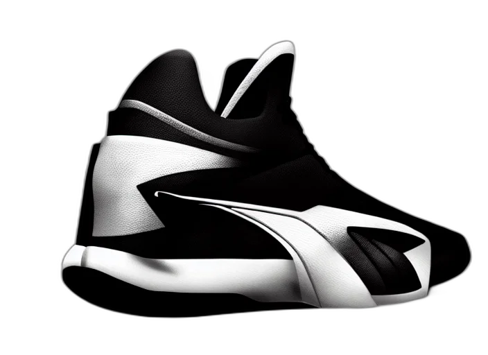 shoes, mask, 3d render, photorealistic transparent PNG cut-out