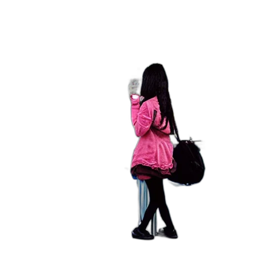 jacket, dress, umbrella, staff transparent PNG cut-out
