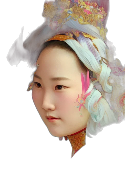 face, mask, crown, photorealistic transparent PNG cut-out