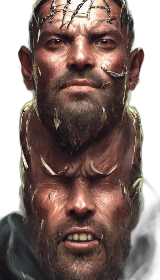 face, mask, hair, creature transparent PNG cut-out