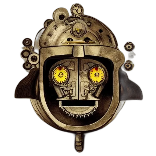 mask, robot, face, crown transparent PNG cut-out