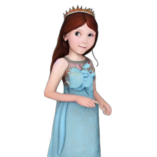 dress, crown, jewelry, staff transparent PNG cut-out
