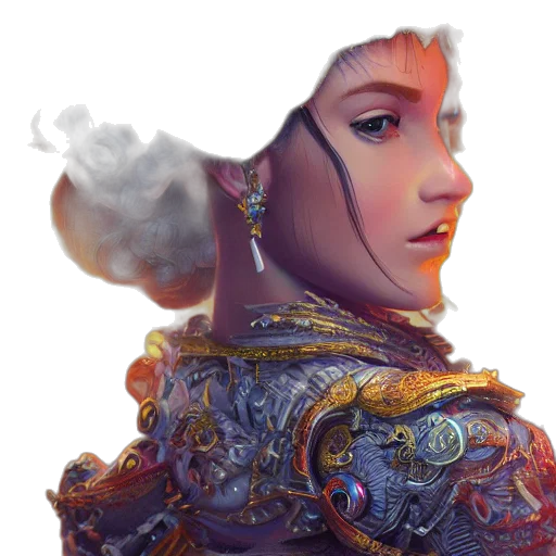 crown, face, staff, robot transparent PNG cut-out