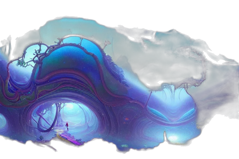 hair, vaporwave, concept art, underwater transparent PNG cut-out