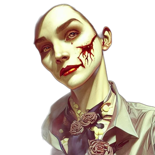 face, concept art, fantasy art, comic book art transparent PNG cut-out