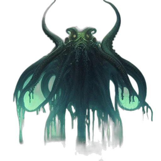 creature, mask, dragon, staff transparent PNG cut-out