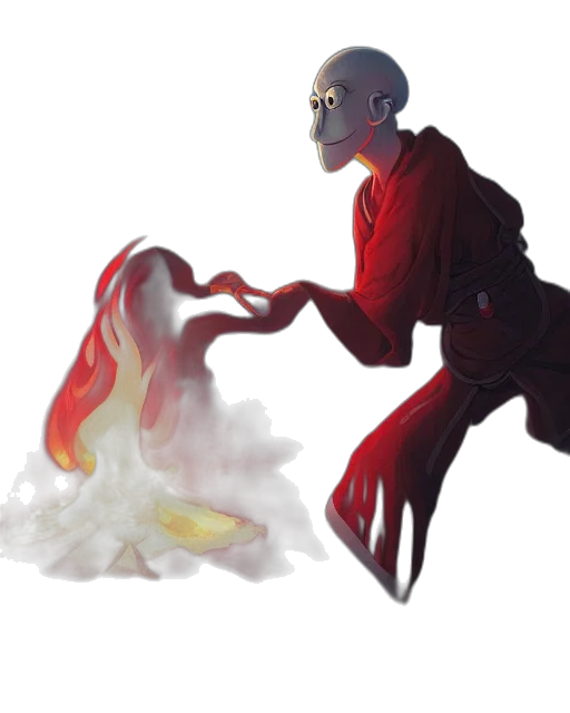 creature, mask, staff, dragon transparent PNG cut-out
