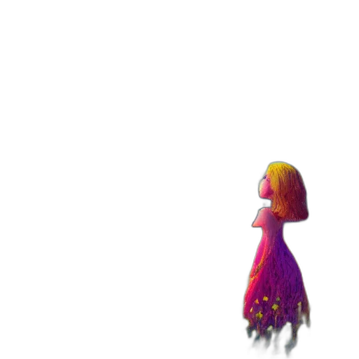 dress, hair, robot, creature transparent PNG cut-out