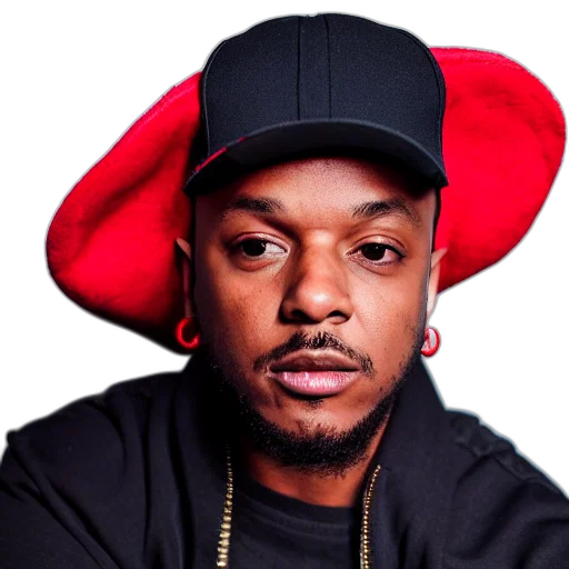 hat, face, kendrick, lamar transparent PNG cut-out