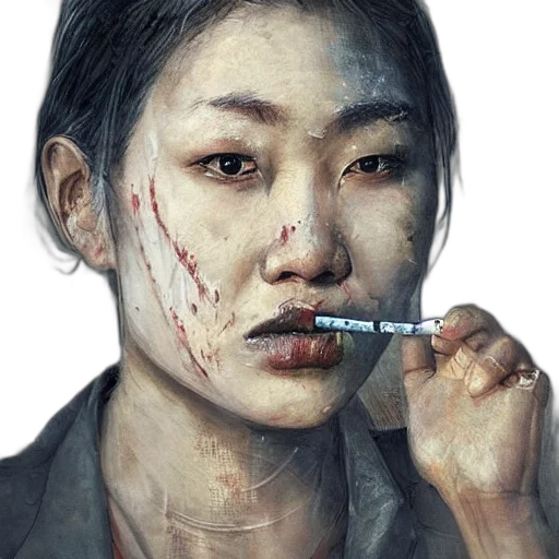 face, photorealistic, concept art, comic book art transparent PNG cut-out