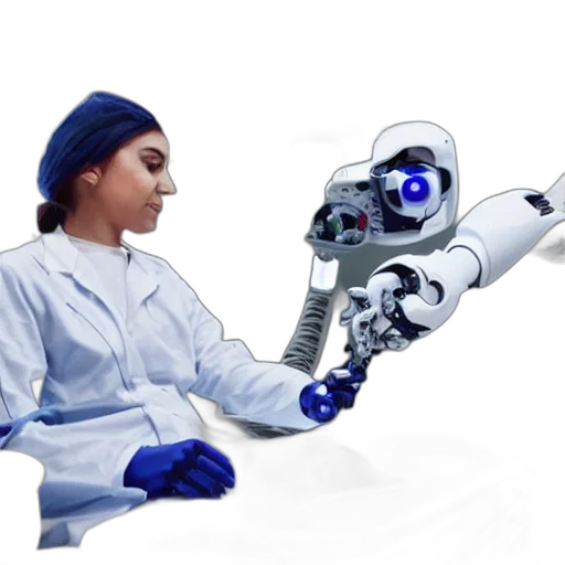 robot, robotic, arm, operating transparent PNG cut-out