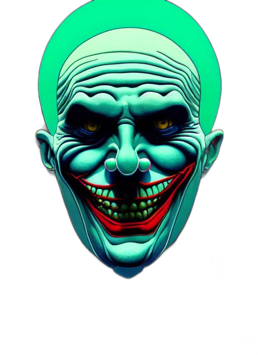 mask, face, creature, 3d render transparent PNG cut-out